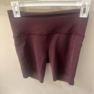 Athleta Women's Burgundy Bike Shorts